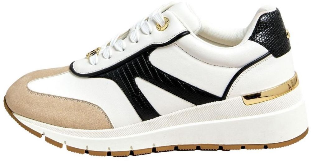 Lipsy Nízke tenisky  béžová / čierna / biela