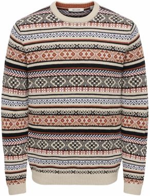 Only & Sons Sveter 'ONSJERRY'  striebornosivá