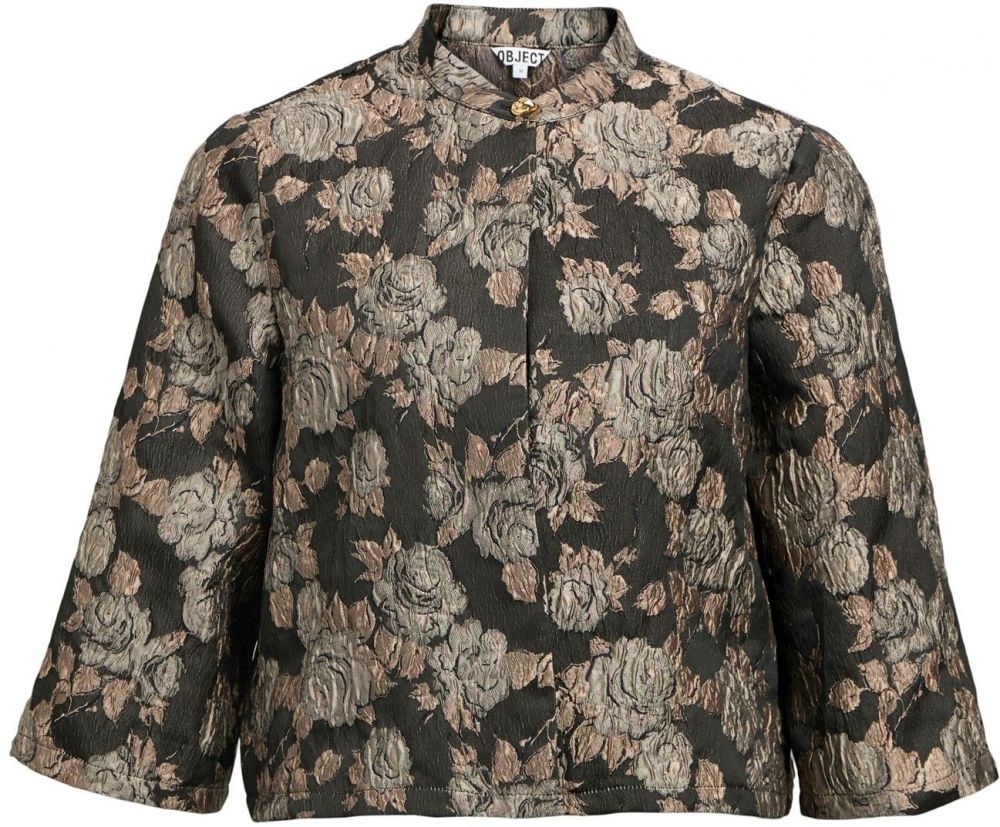 OBJECT Blúzka 'OBJJUNA'  béžová / čierna / strieborná