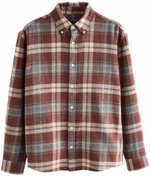 Next Košeľa  béžová / čokoládová / sivá