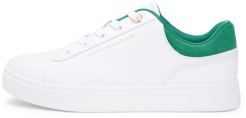 TOMMY HILFIGER Nízke tenisky  jedľová / biela