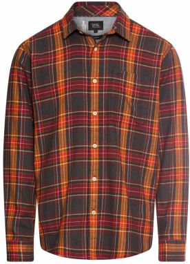 CAMEL ACTIVE Košeľa 'FleXXXactive'  tmavohnedá / oranžová / karmínovo červená / biela