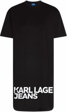 KARL LAGERFELD JEANS Šaty  čierna / biela