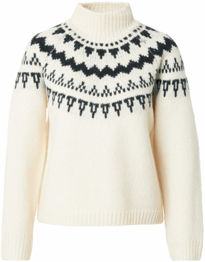 VERO MODA Sveter  slonová kosť / čierna