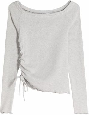 Bershka Tričko  sivá melírovaná