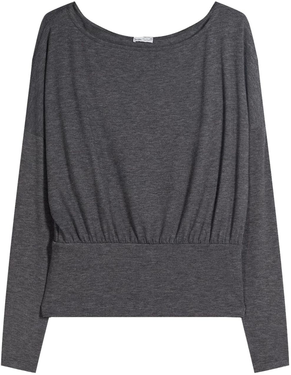 Bershka Tričko  tmavosivá