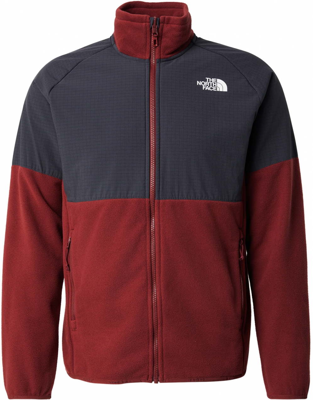 THE NORTH FACE Funkčná flisová bunda 'GLACIER'  tmavosivá / karmínovo červená / biela