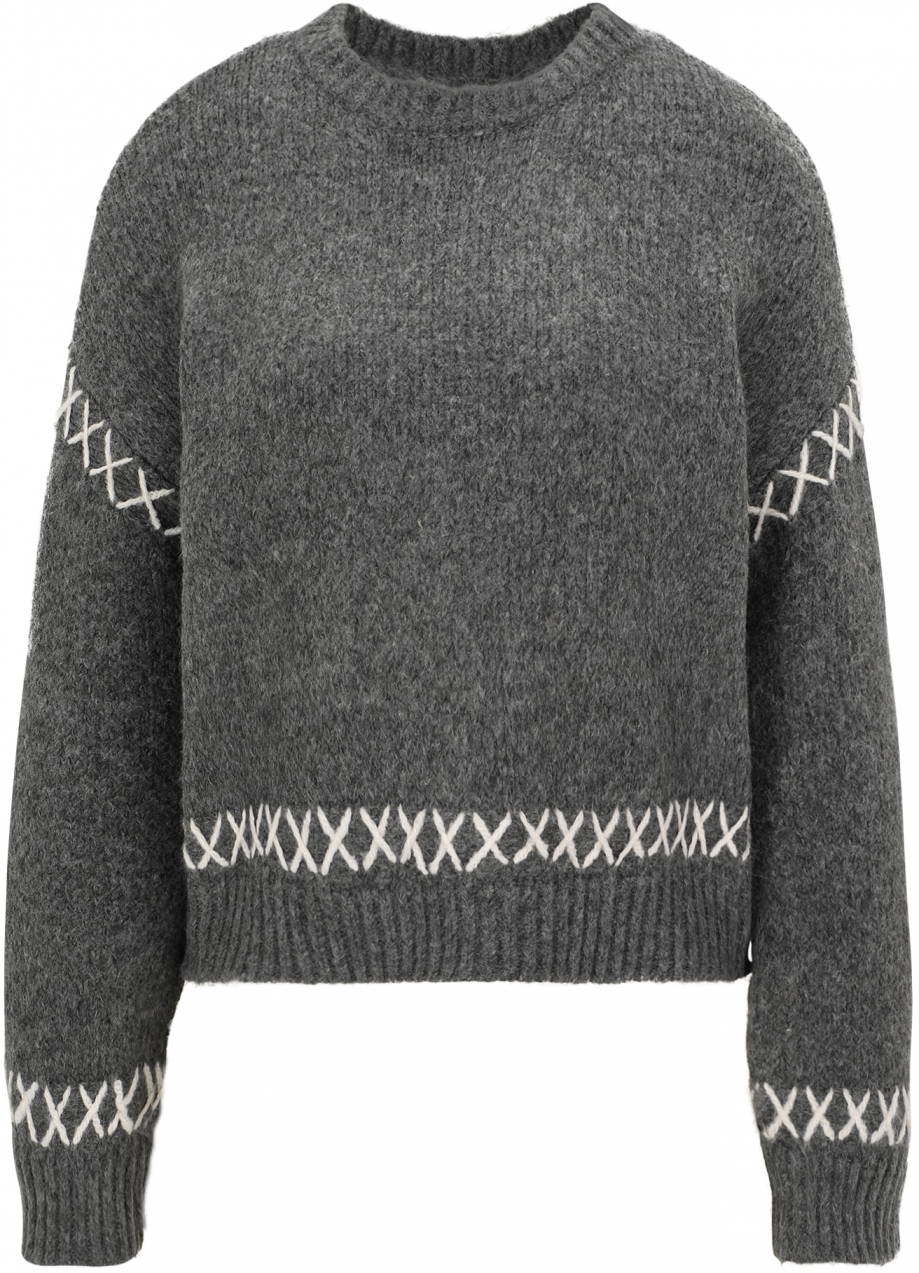 Only Petite Sveter 'ONLAMANDA'  tmavosivá / biela