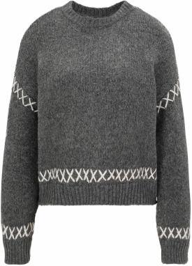 Only Petite Sveter 'ONLAMANDA'  tmavosivá / biela