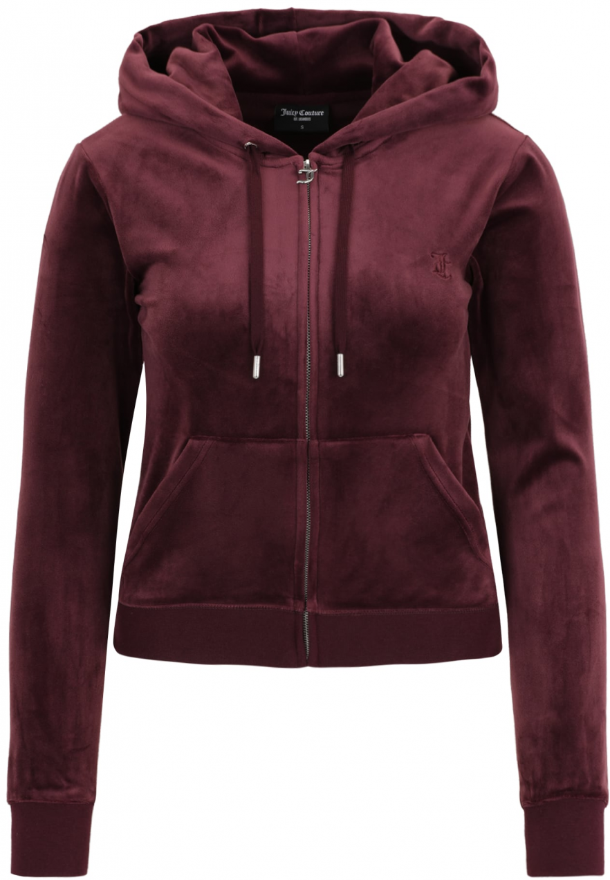 Juicy Couture Tall Tepláková bunda 'ROBERTSON'  tmavočervená