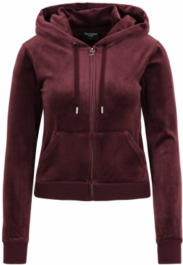 Juicy Couture Tall Tepláková bunda 'ROBERTSON'  tmavočervená