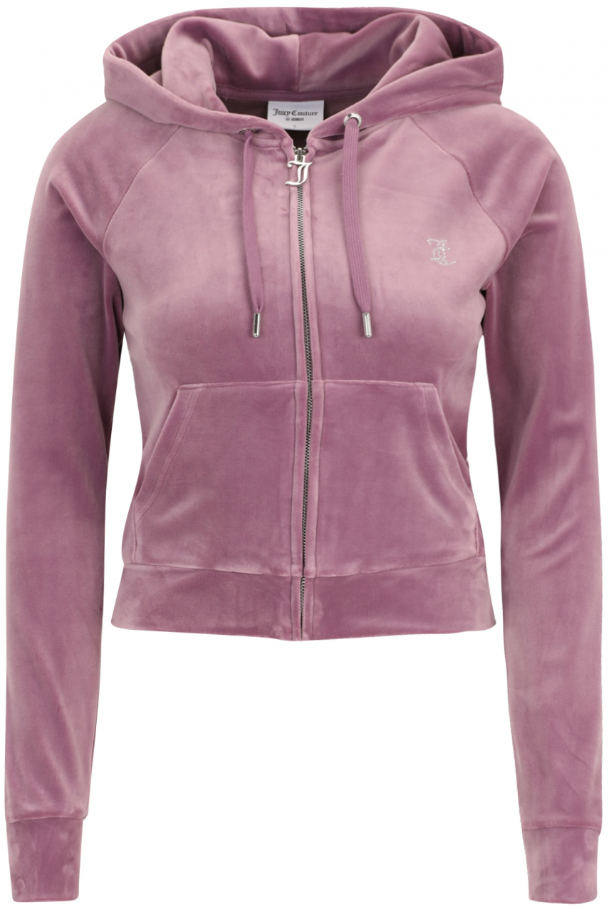 Juicy Couture Tall Tepláková bunda 'MADISON'  svetlofialová / strieborná