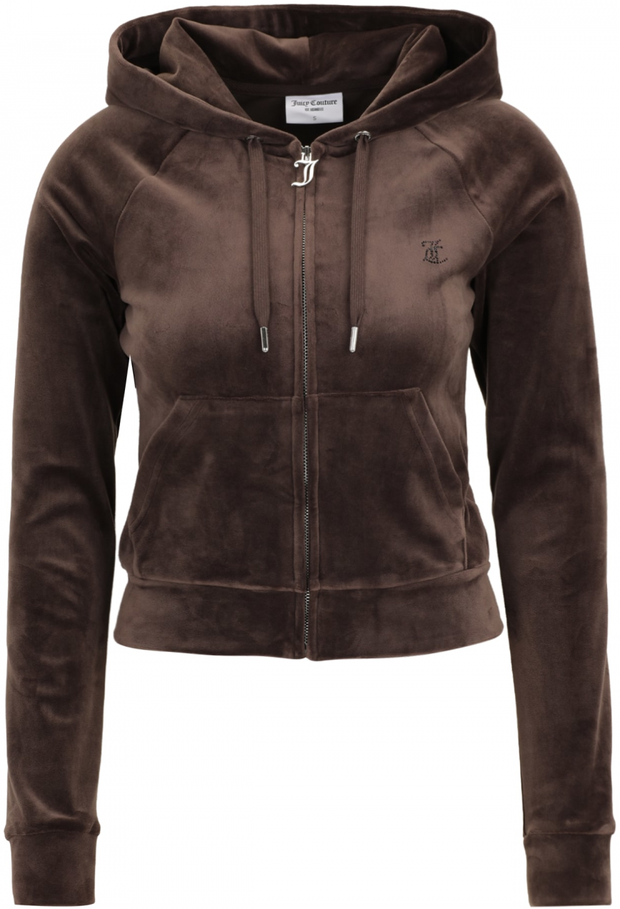 Juicy Couture Tall Tepláková bunda 'MADISON'  tmavohnedá