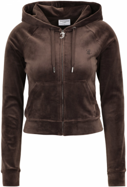 Juicy Couture Tall Tepláková bunda 'MADISON'  tmavohnedá