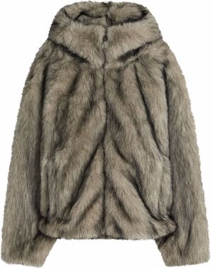 Bershka Prechodná bunda  farby bahna