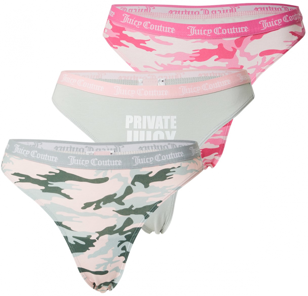 Juicy Couture Tangá  mätová / tmavozelená / ružová / svetloružová / biela