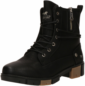 MUSTANG Šnurovacie členkové čižmy  čierna