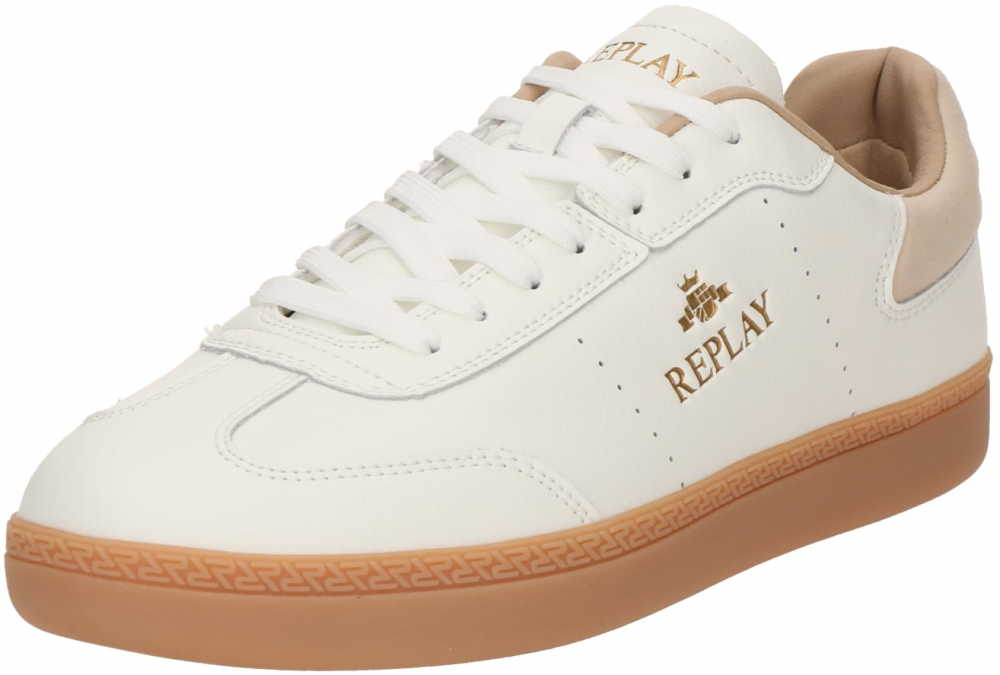 REPLAY Nízke tenisky  telová / zlatá / biela