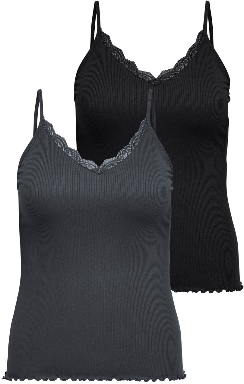 ONLY Carmakoma Top 'CARSILLE'  tmavosivá / čierna