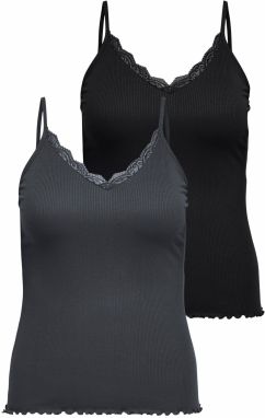 ONLY Carmakoma Top 'CARSILLE'  tmavosivá / čierna