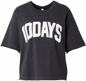 10Days Tričko  tmavosivá / biela