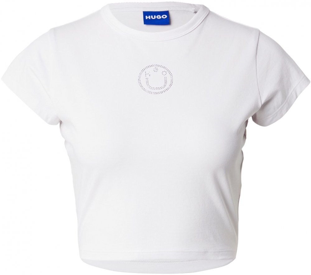 HUGO Tričko 'Dome_B_2'  priehľadná / biela