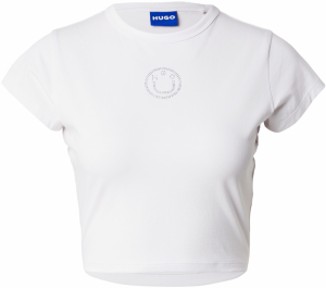 HUGO Tričko 'Dome_B_2'  priehľadná / biela