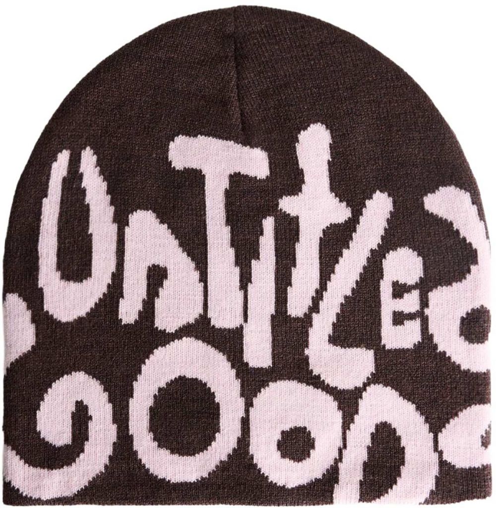 Bershka Čiapky 'UNTITLED GOODS'  tmavohnedá / rosé