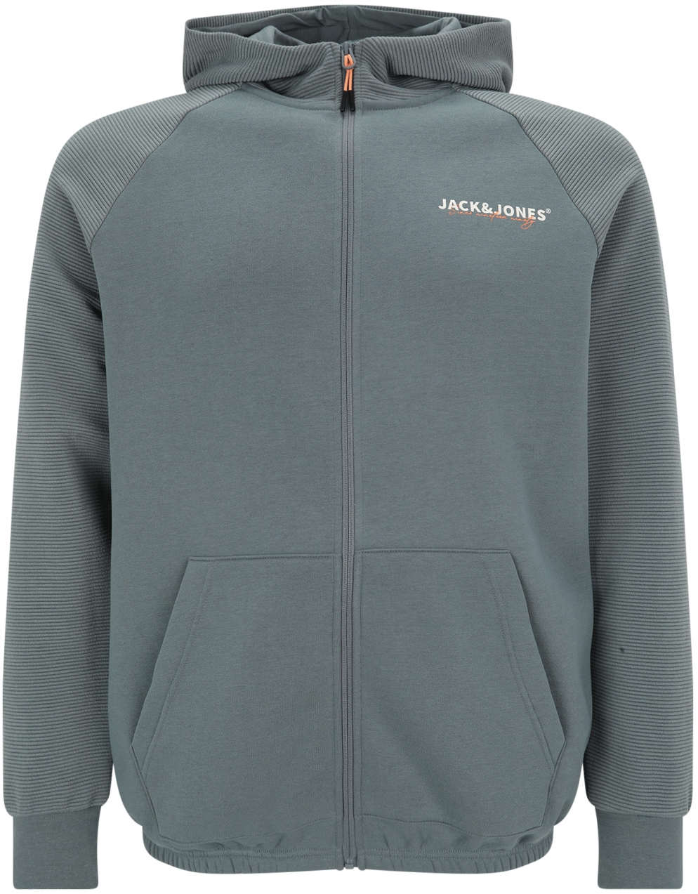 Jack & Jones Plus Tepláková bunda 'JJTHATCHER'  námornícka modrá / biela