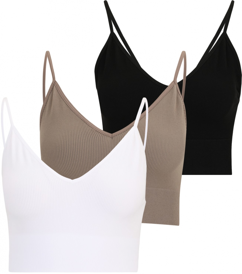 ONLY Carmakoma Podprsenka 'CARVICKY'  mokka / čierna / biela