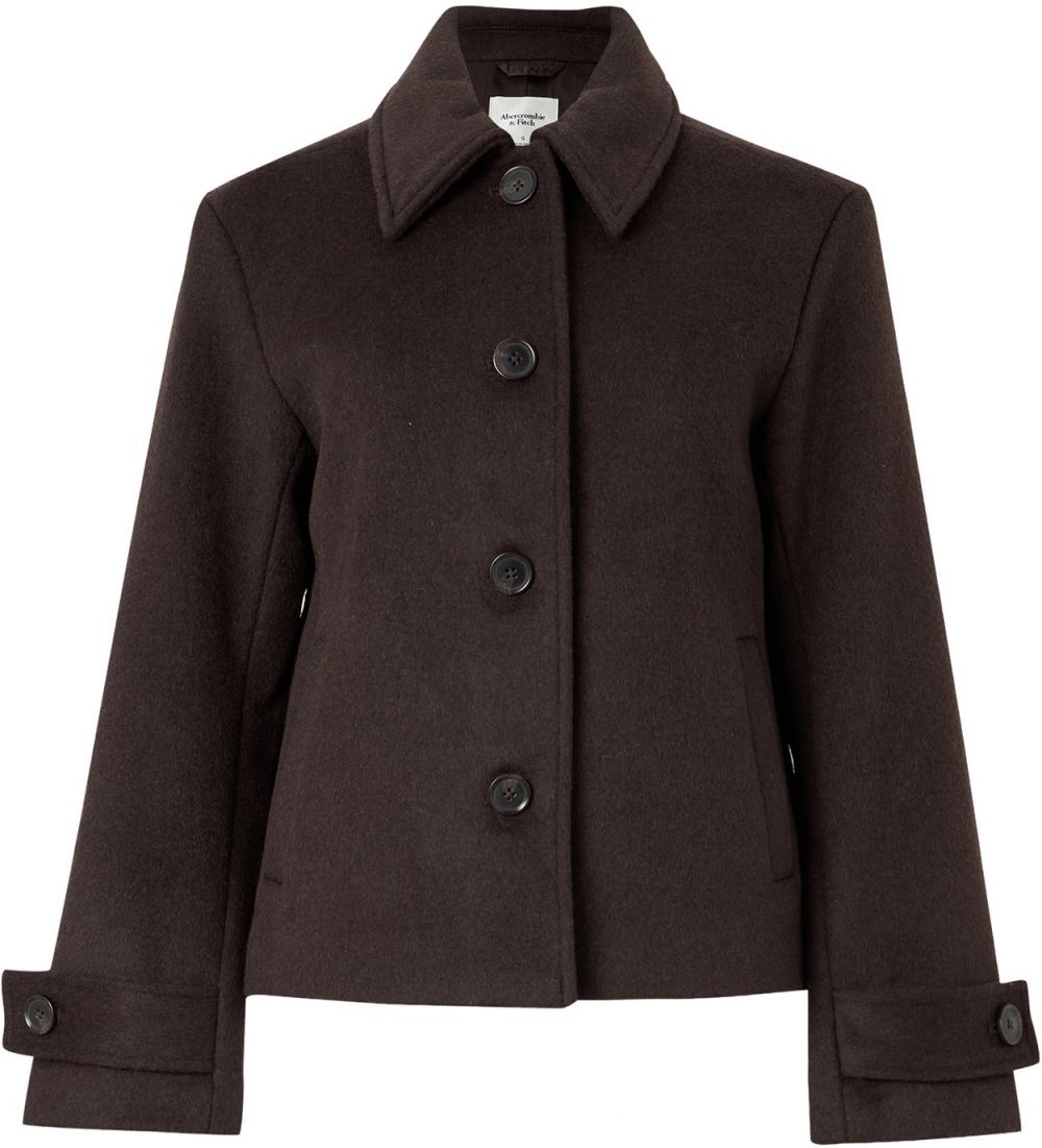 Abercrombie & Fitch Prechodná bunda  čokoládová