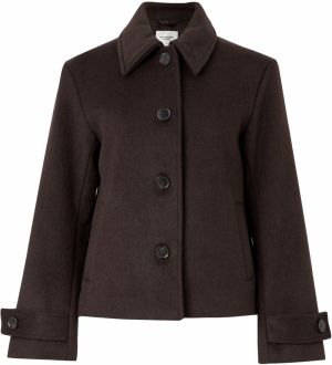 Abercrombie & Fitch Prechodná bunda  čokoládová