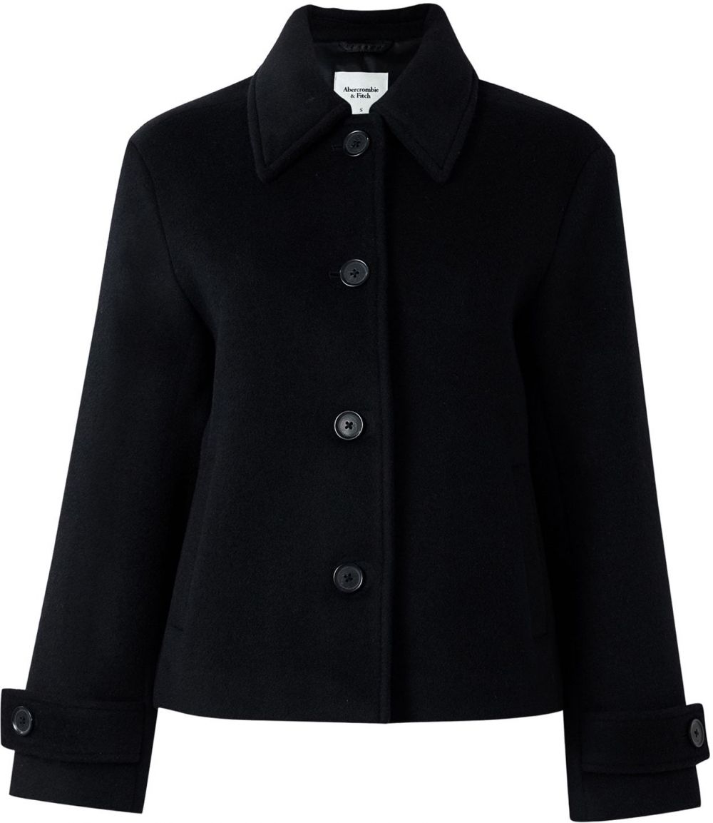 Abercrombie & Fitch Prechodná bunda  čierna