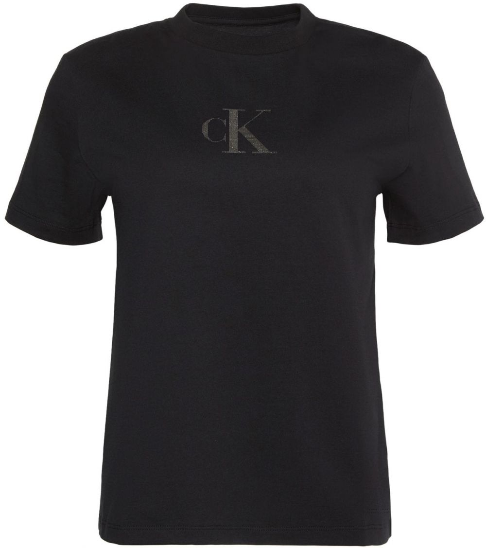 Calvin Klein Jeans Tričko 'CLASSIC'  čierna / strieborná