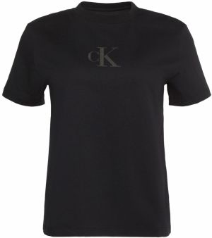 Calvin Klein Jeans Tričko 'CLASSIC'  čierna / strieborná
