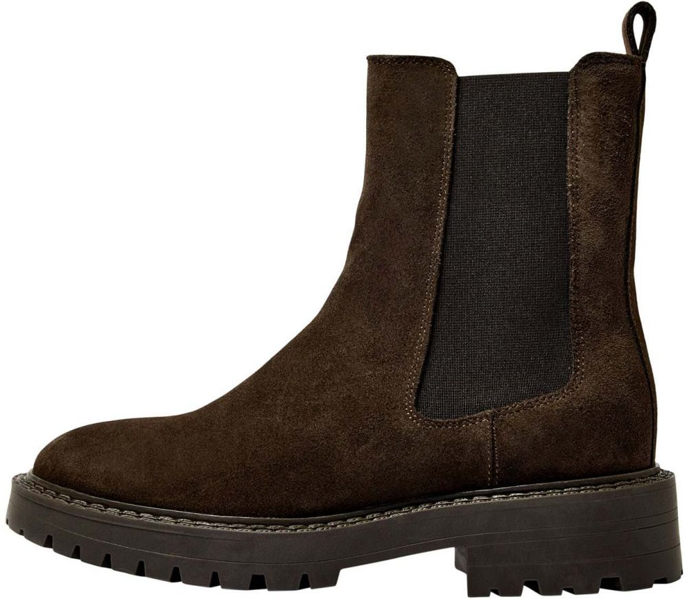 SELECTED Chelsea čižmy 'SLFVILMA'  čokoládová