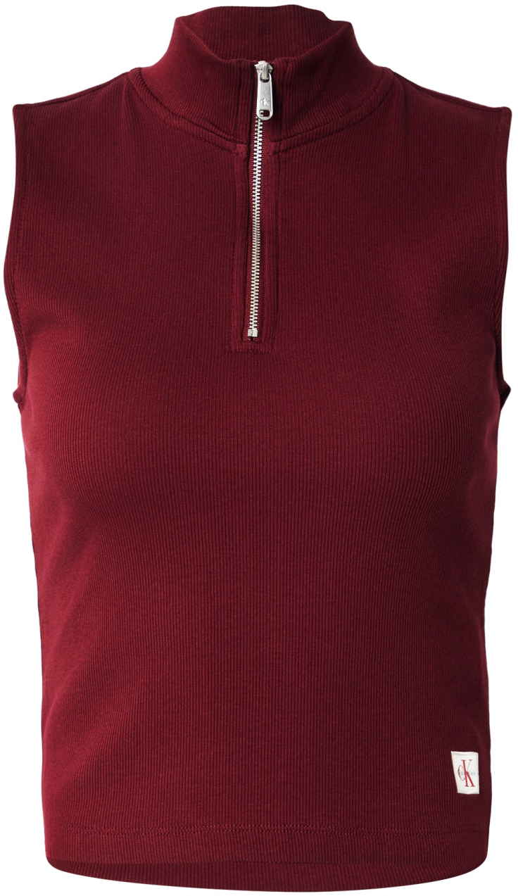 Calvin Klein Jeans Top  tmavočervená