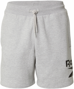 Reebok Športové nohavice 'NATE'  kamenná / čierna