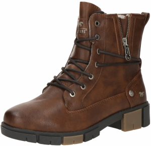 MUSTANG Šnurovacie členkové čižmy  hnedá