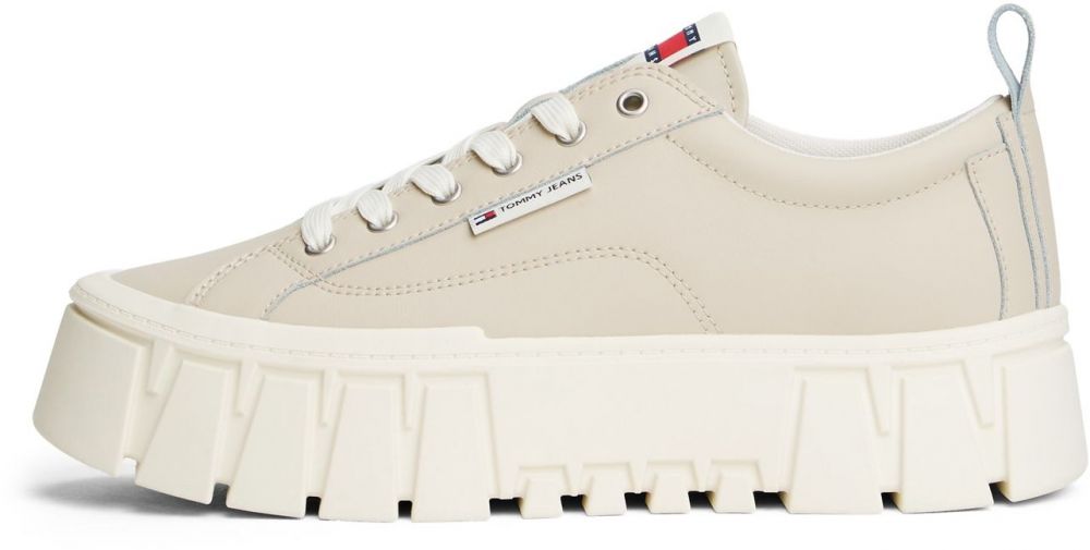 Tommy Jeans Nízke tenisky 'VULC'  krémová / jasne červená / biela