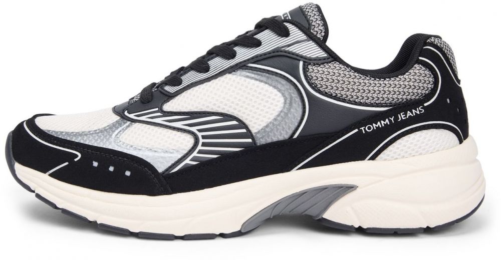 Tommy Jeans Nízke tenisky 'ARCHIVE '25'  sivá / čierna / biela