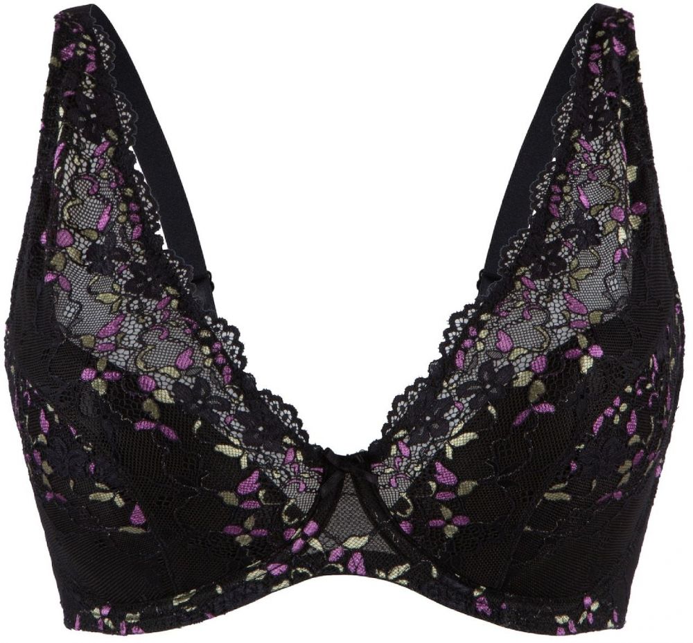 LingaDore Podprsenka  zelená / fialová / čierna