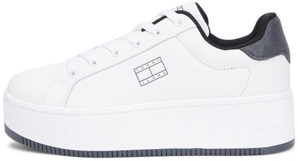 Tommy Jeans Nízke tenisky 'ESS'  tmavosivá / čierna / biela