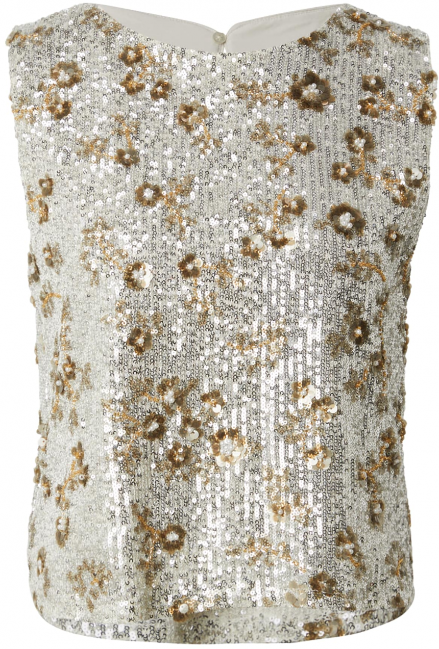 MSCH COPENHAGEN Blúzka 'Magnolia'  zlatá / strieborná