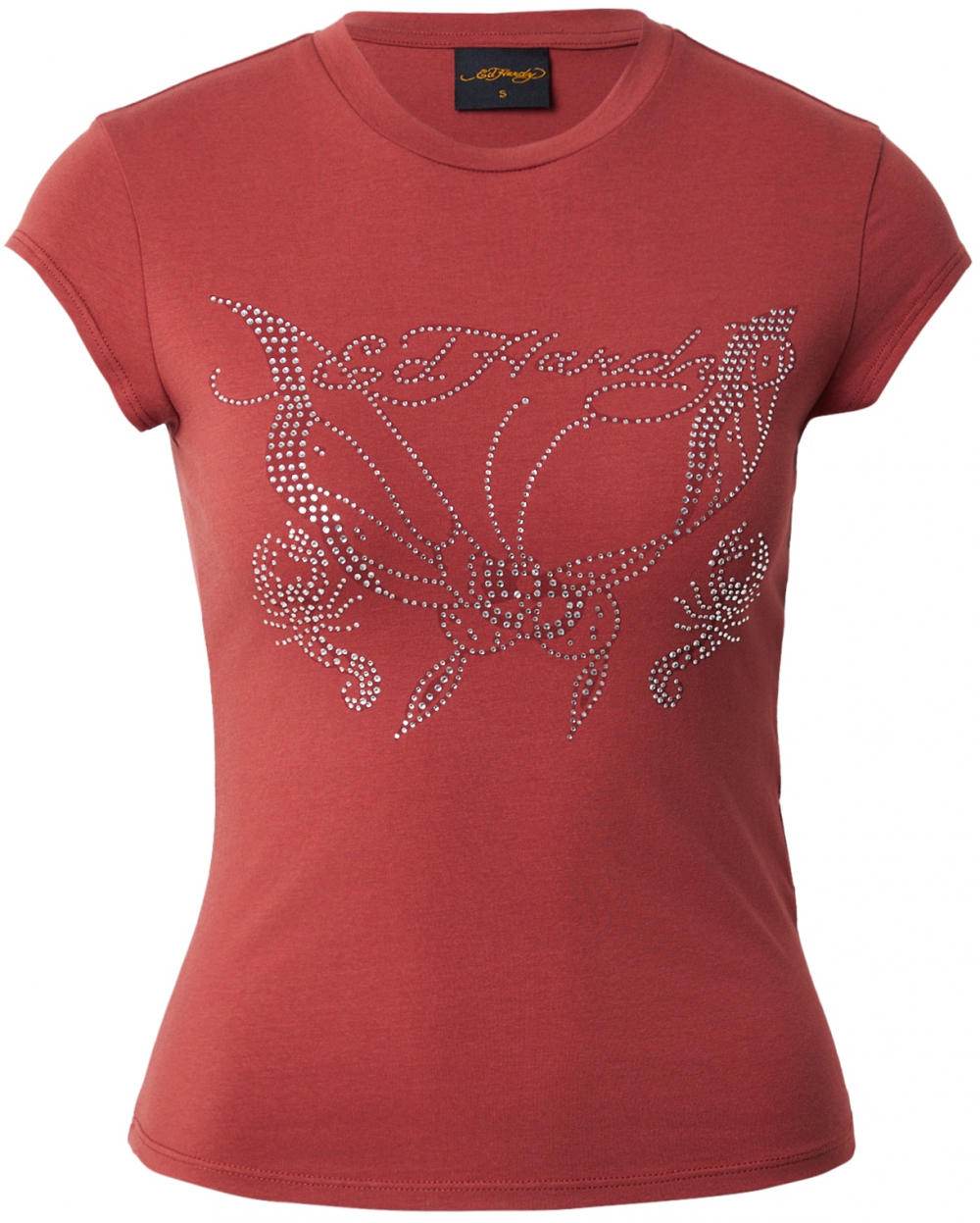 Ed Hardy Tričko  čerešňová / priehľadná