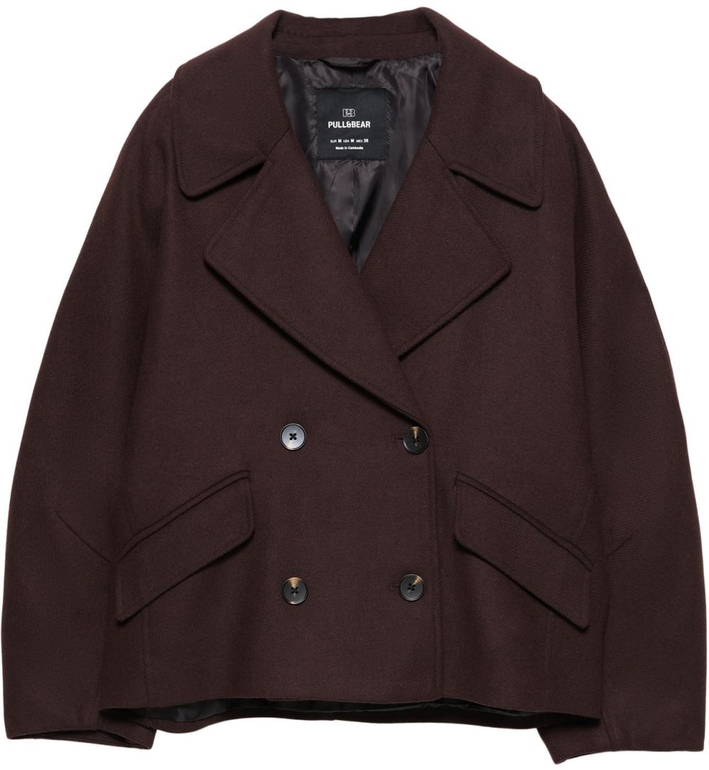 Pull&Bear Prechodný kabát  burgundská