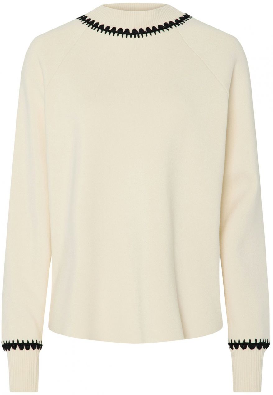 YAS Sveter 'YASATHENO'  béžová / čierna