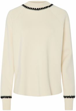 YAS Sveter 'YASATHENO'  béžová / čierna