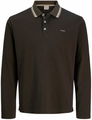 Jack & Jones Plus Tričko 'JPRBLUALVES'  čokoládová / brokátová