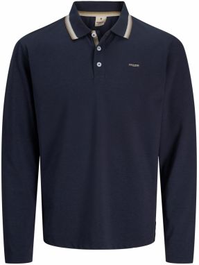 Jack & Jones Plus Tričko 'JPRBLUALVES'  farba ťavej srsti / tmavobéžová / tmavomodrá / biela